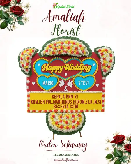 Papan Bunga Pernikahan Bohar